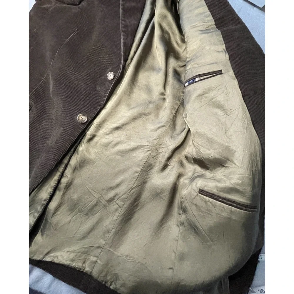 Lands End corduroy‎ blazer sport coat 38 reg  Dark brown classic retro preppy